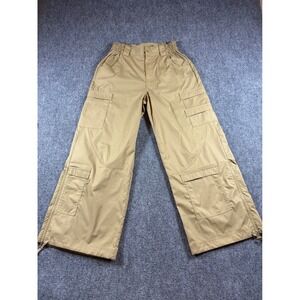 Nike Air Jordan Chicago Loose Fit Cargo Pants Tan Elastic Waist Size M Y2K